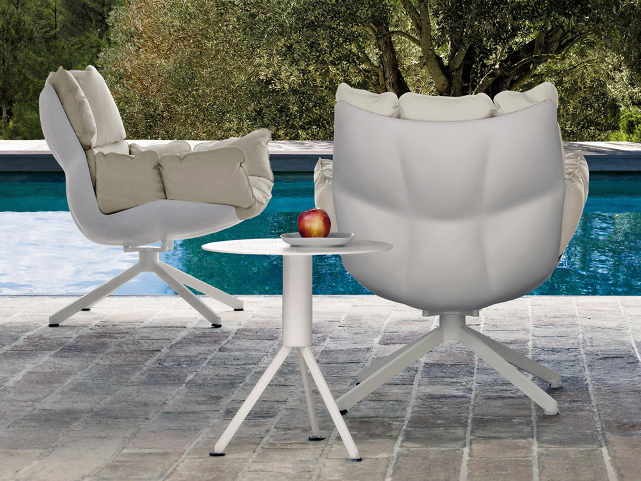 B&B Italia Husk Outdoor Armchair with Armrests by Patricia Urquiola