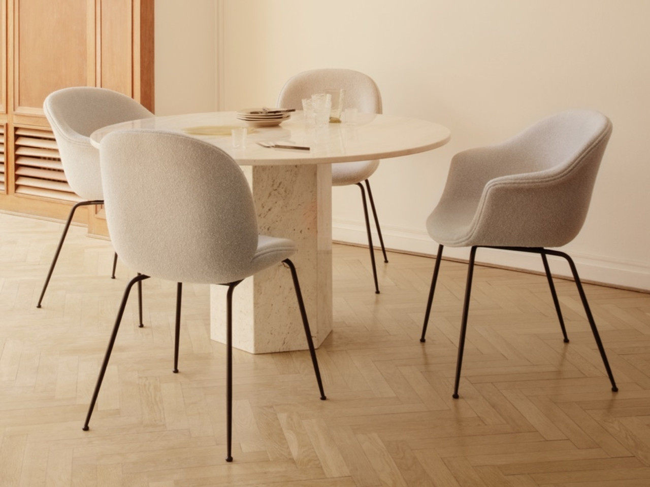 Gubi Bat Dining Chair - Fully Upholstered - GamFratesi 