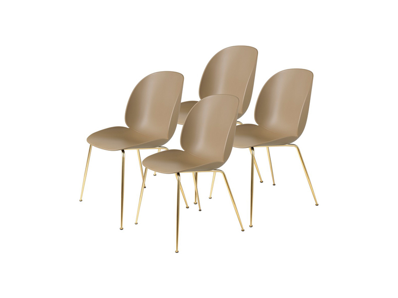 Beetle Dining Chair - Unupholstered - Set of 4 -  Quickship