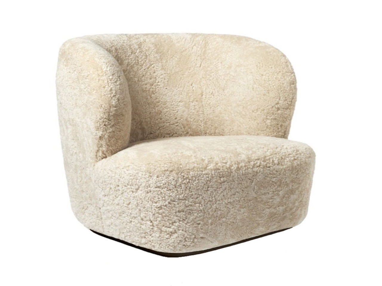 Gubi Stay Sheepskin Lounge Chair - Fixed/Swivel Base - by Space Copenhagen