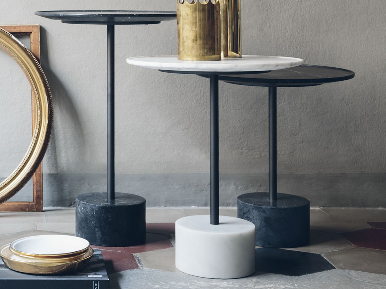 Cassina 9 Marble Side Table by Piero Lissoni