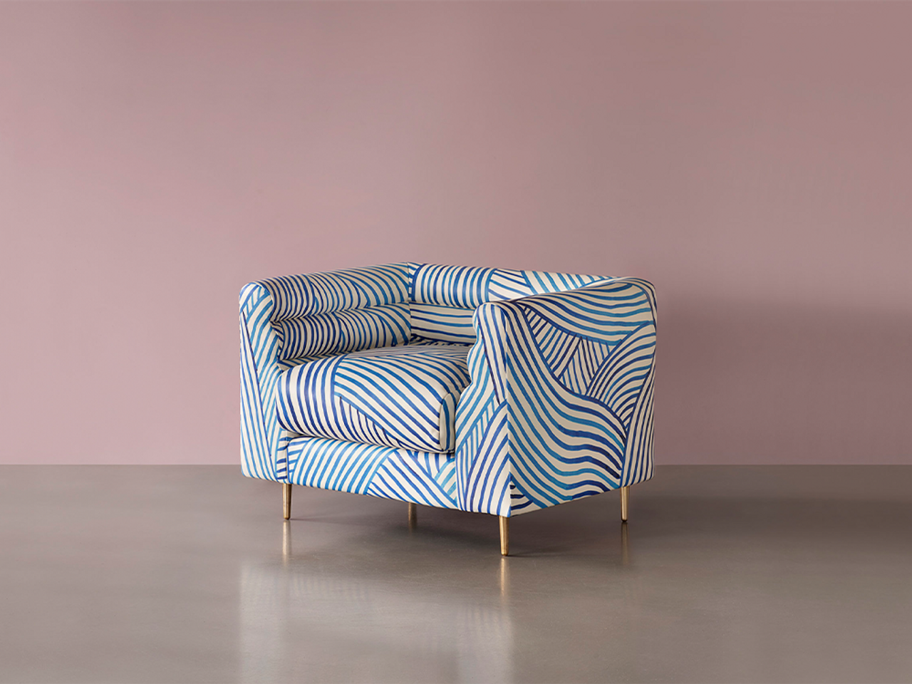 Inky Dhow Ripple Armchair
