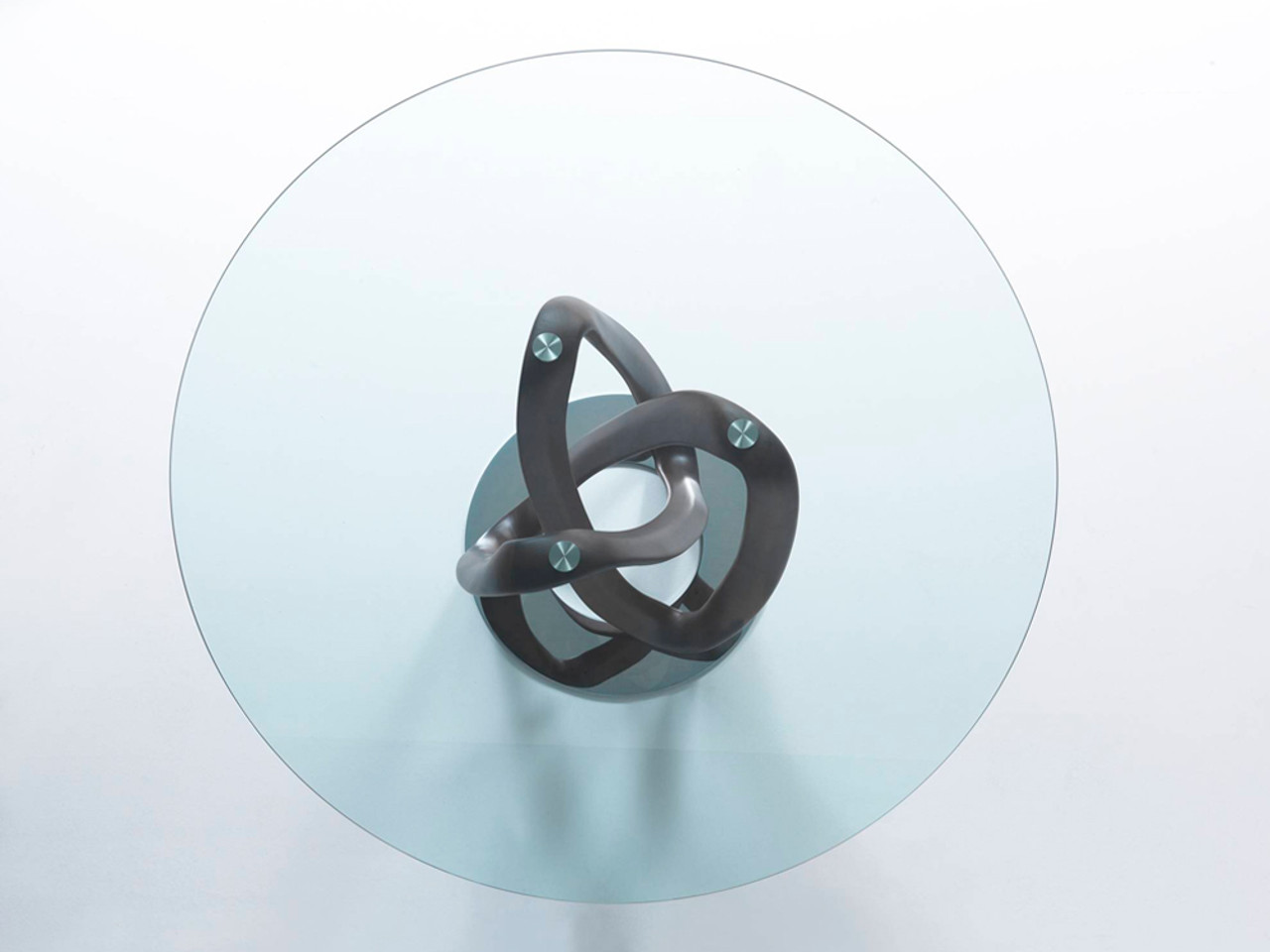 Porada Infinity Round Glass Dining Table by S.Bigi