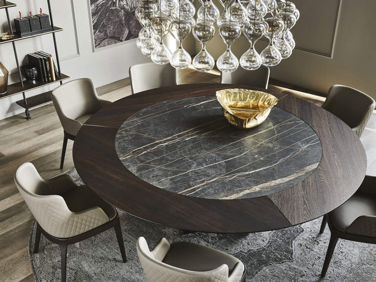 Cattelan Italia Skorpio Ker-Wood Round Dining Table