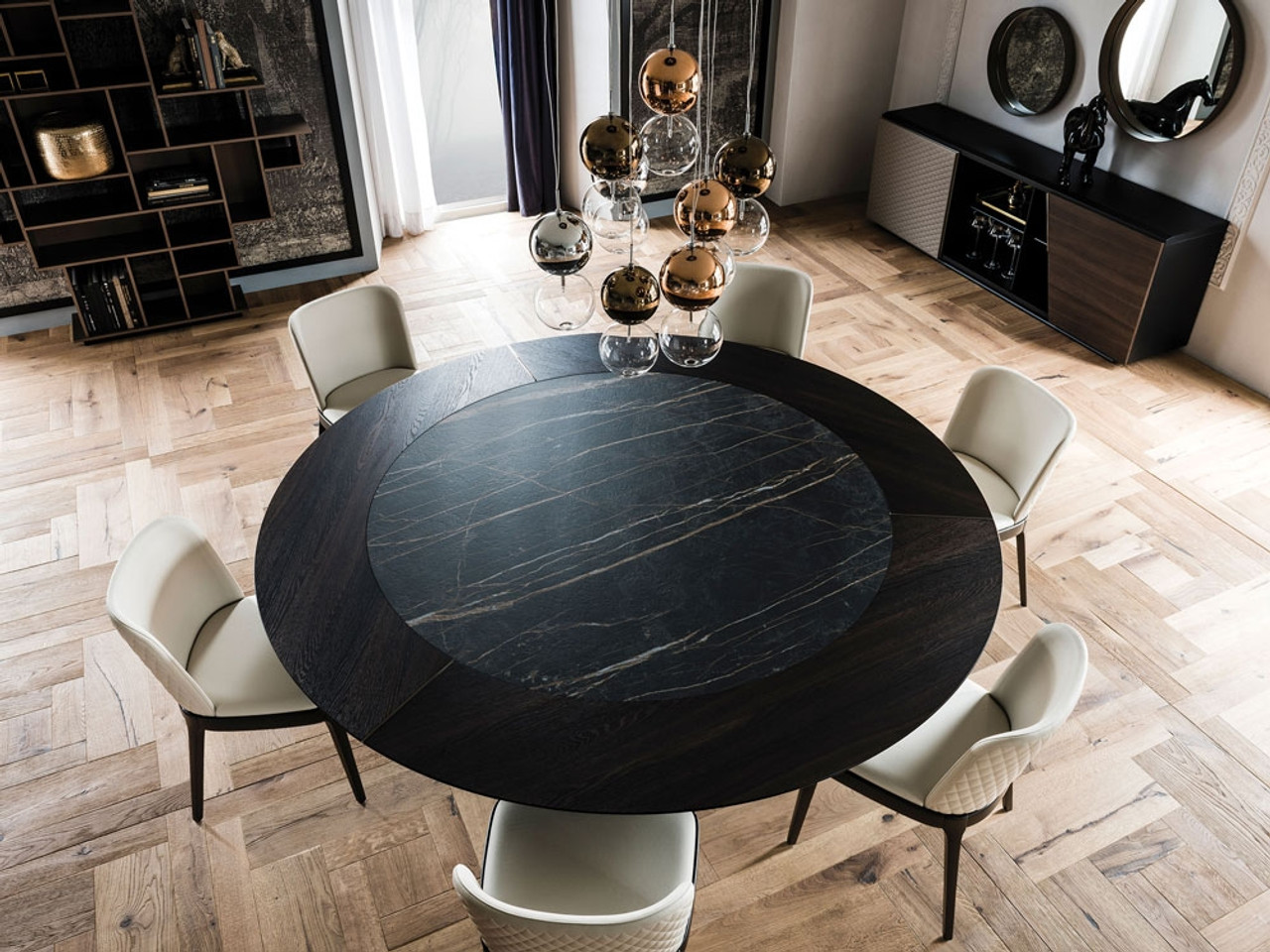 Cattelan Italia Skorpio Ker-Wood Round Dining Table