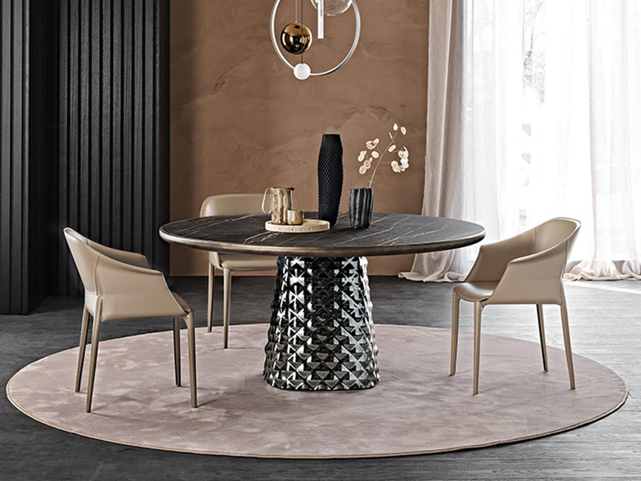 Atrium Keramik Premium Round Dining Table