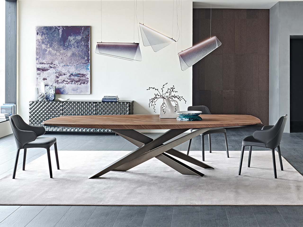 Lancer Dining Table - Wood Top
