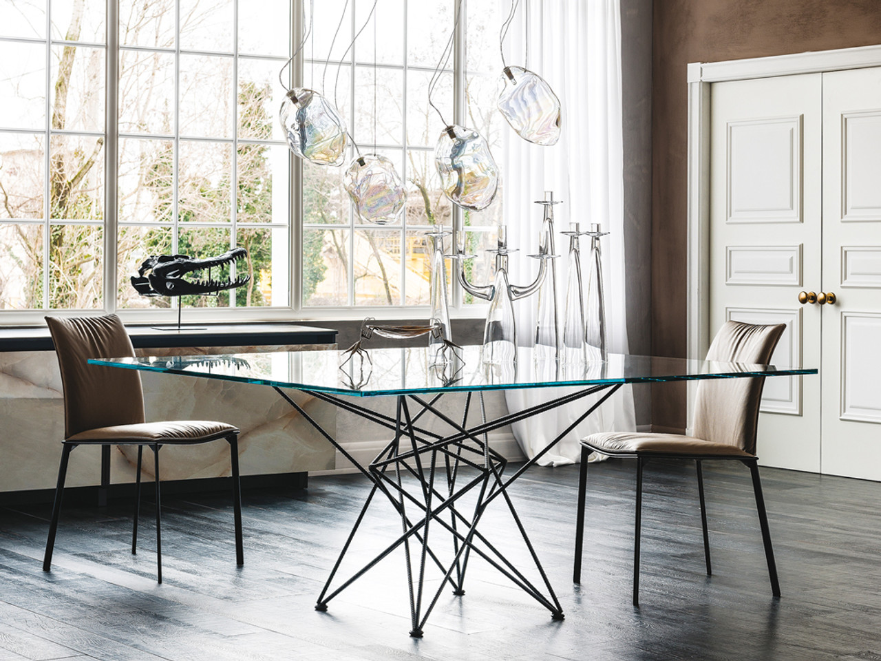 Cattelan Gordon Glass Dining Table by Giorgio Cattelan