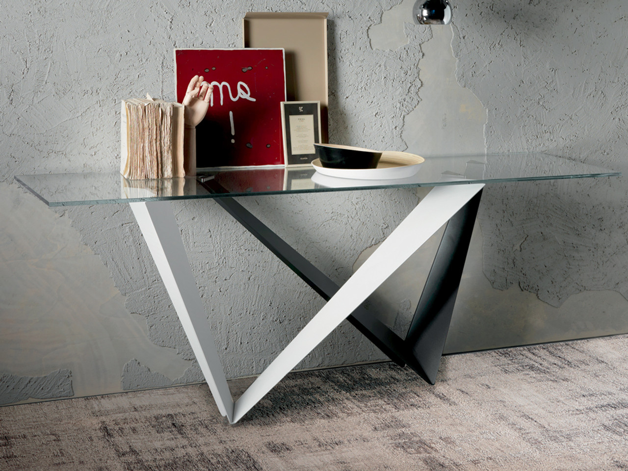 Cattelan Italia Westin Glass Console Table by Giorgio Cattelan