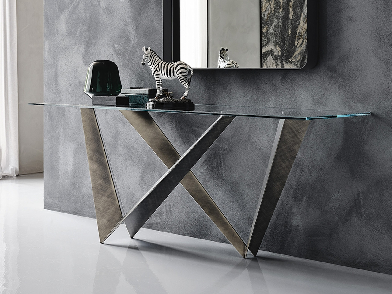 Cattelan Italia Westin Glass Console Table by Giorgio Cattelan