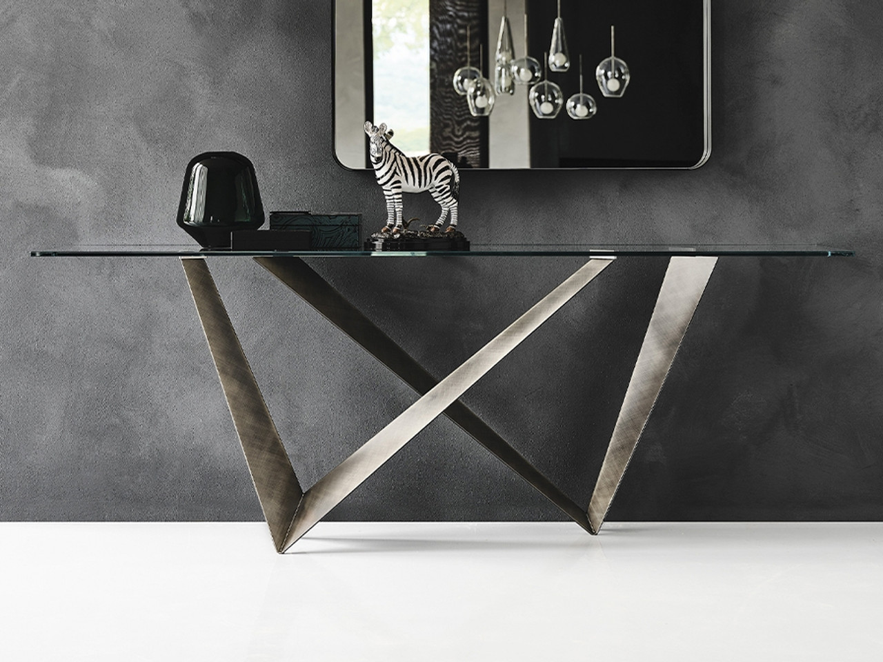 Cattelan Italia Westin Glass Console Table by Giorgio Cattelan