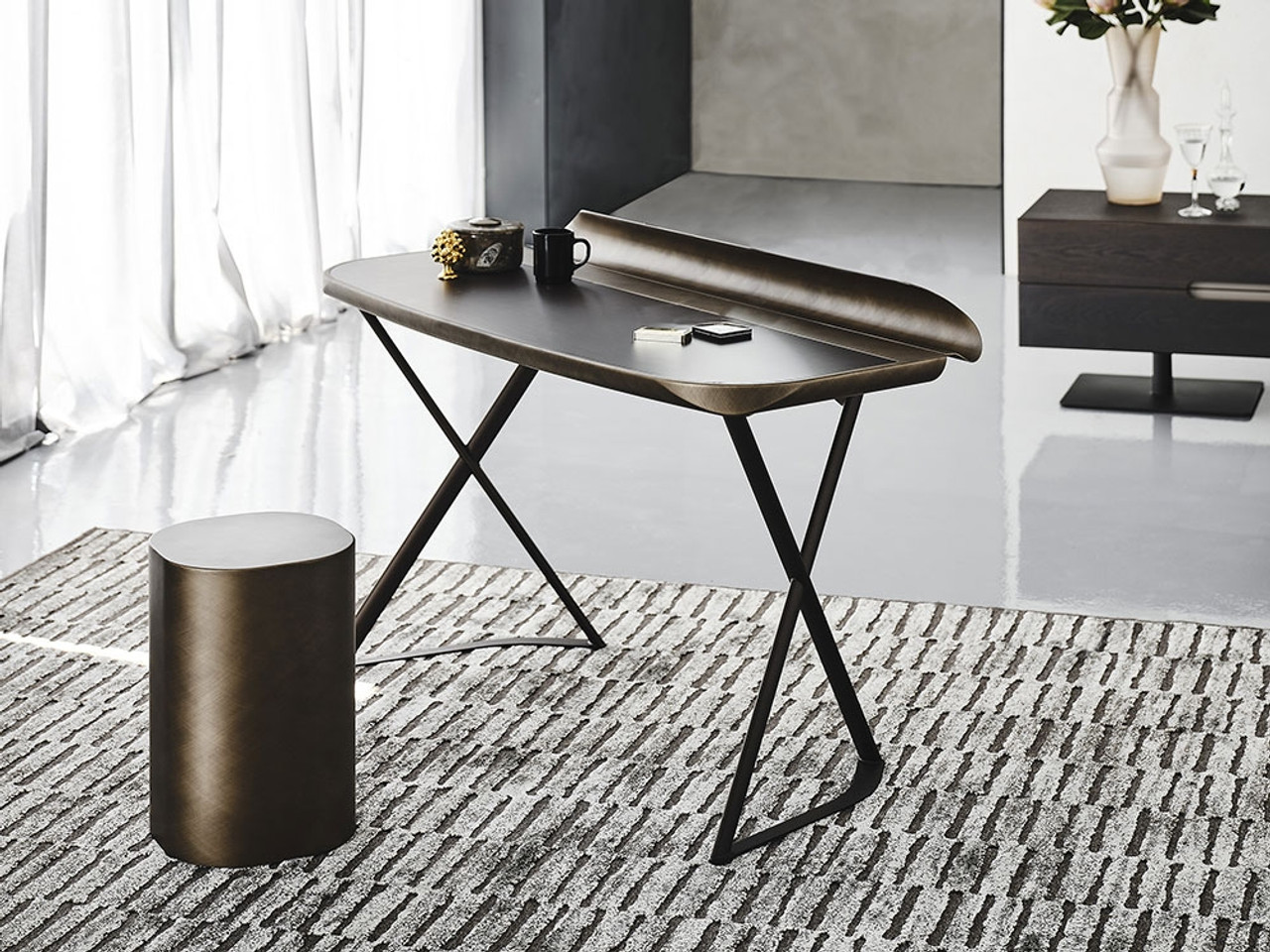 Cattelan Italia Cocoon Leather Desk by Paolo Cattelan