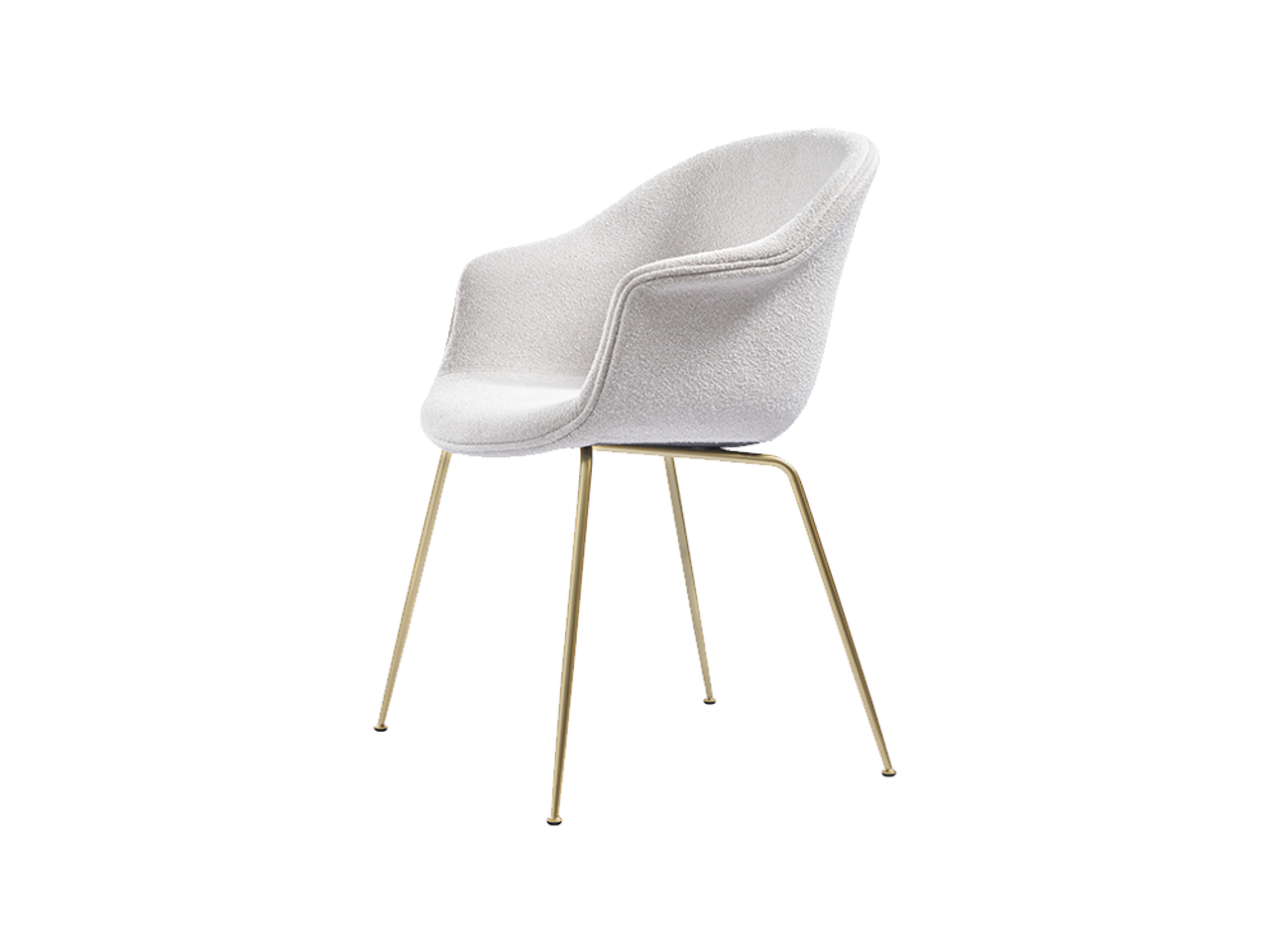 Bat Dining Chair - Fully Upholstered in Light Boucle
