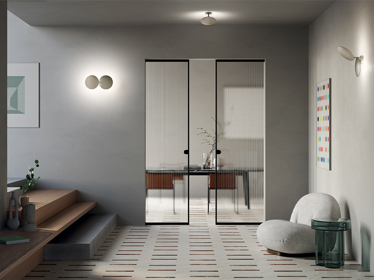 Puzzle Round Wall & Ceiling Lamp