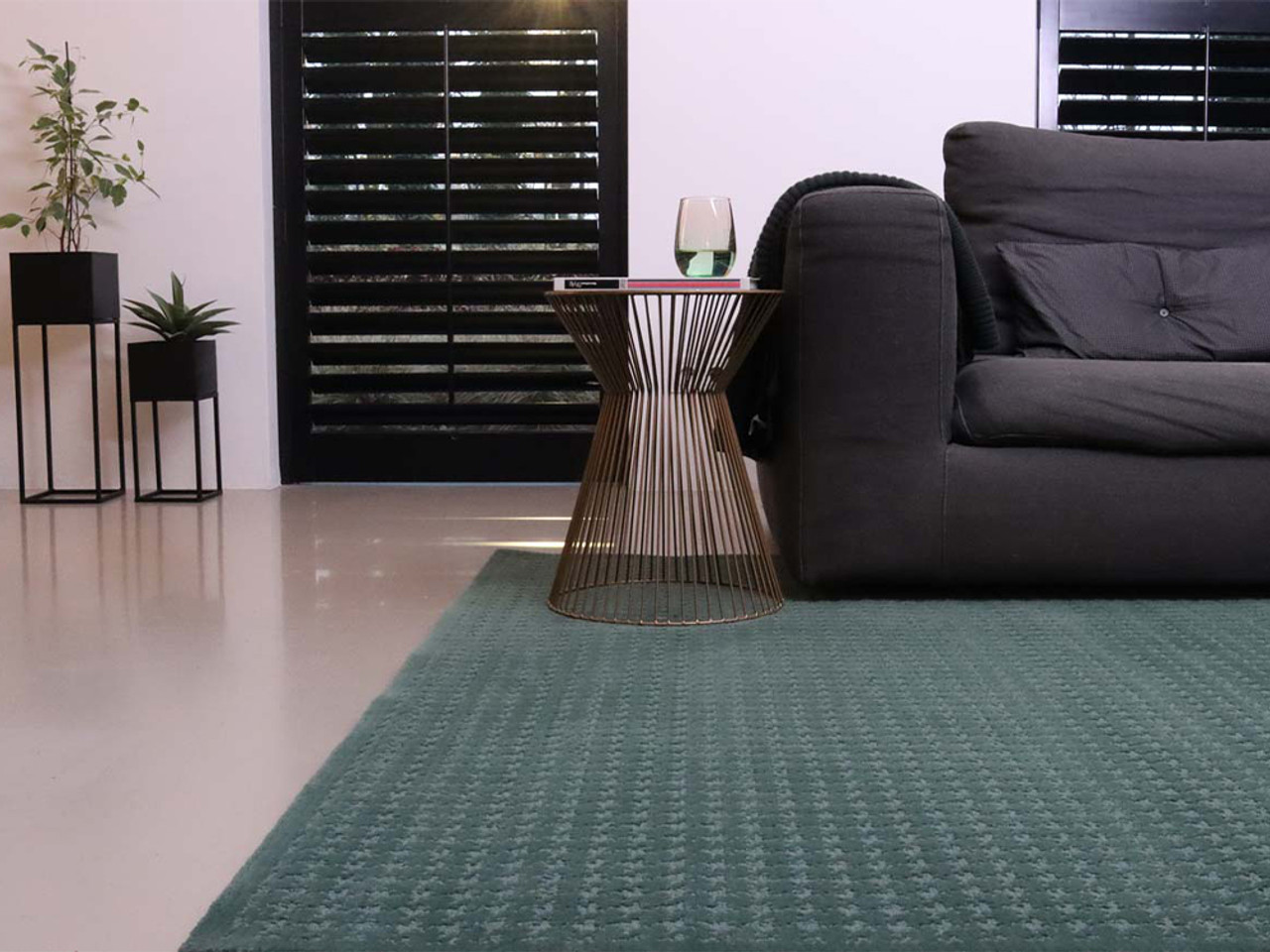 Couture Pied de Poule S Uni Green