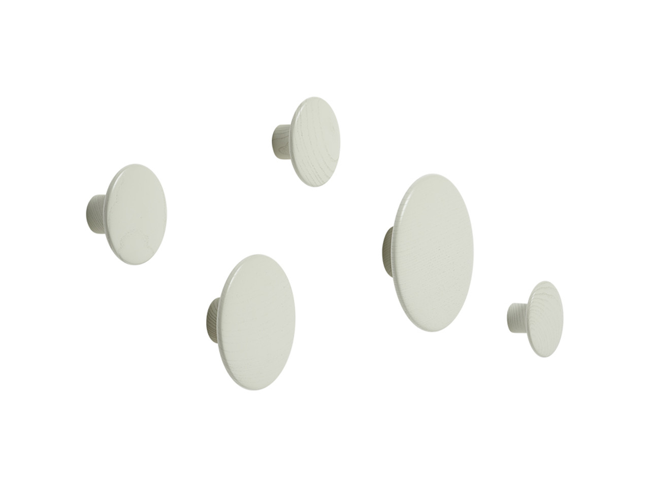 Dots Wood Coat Hooks - Set of 5