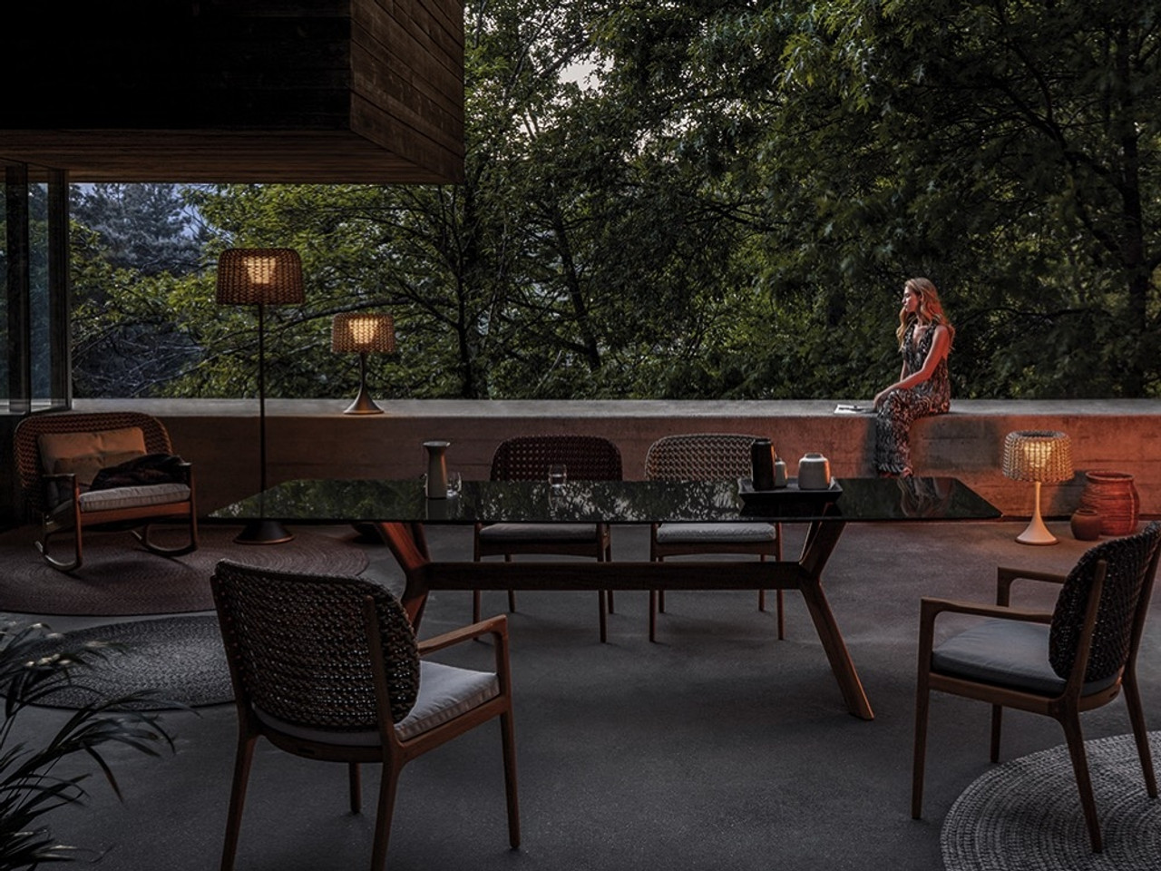 Gloster X-Frame Dining Table by Henrik Pedersen