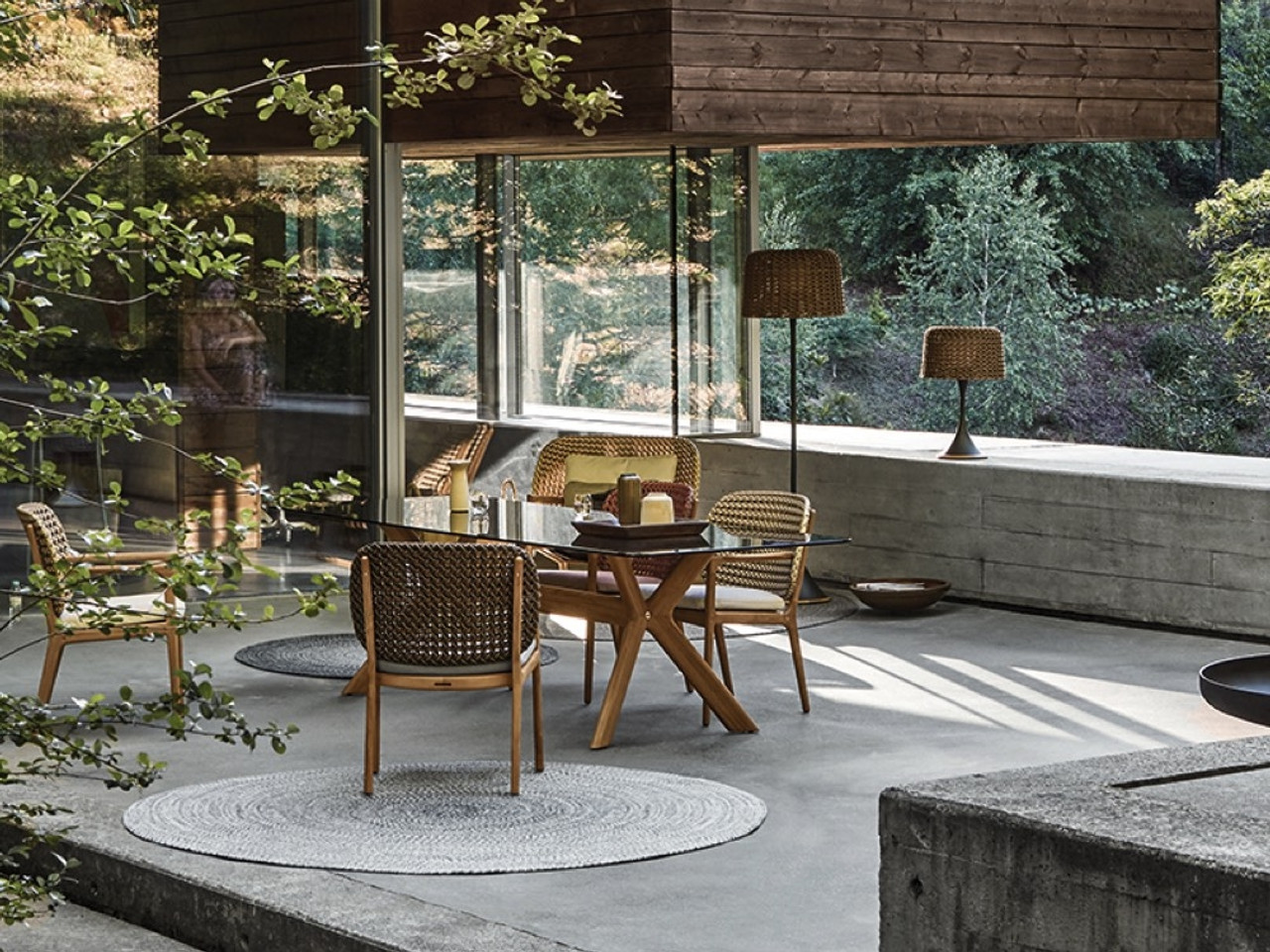 Gloster X-Frame Dining Table by Henrik Pedersen