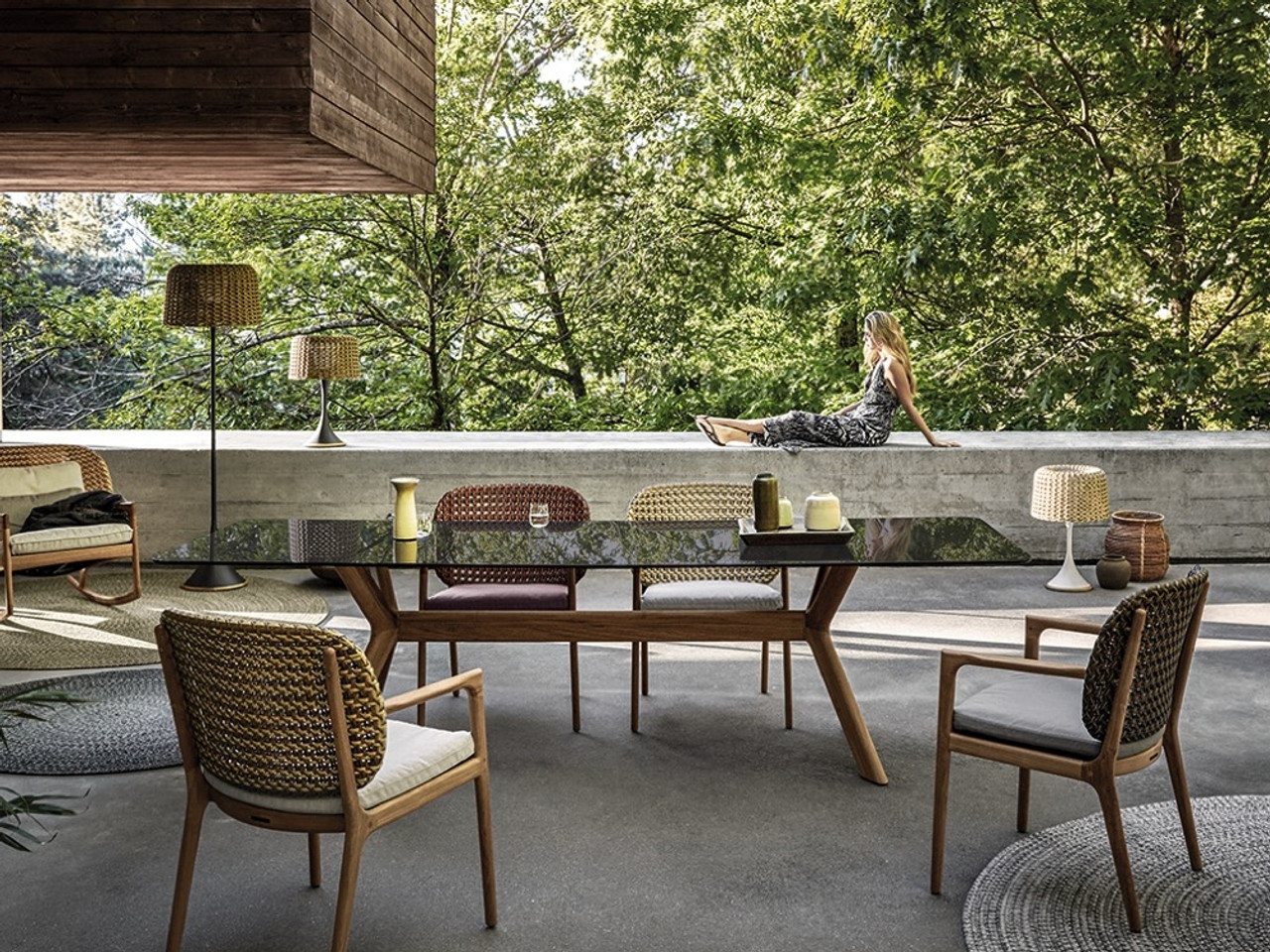 Gloster X-Frame Dining Table by Henrik Pedersen