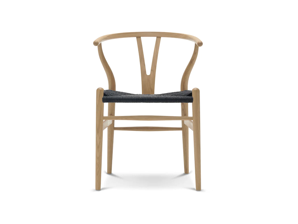 CH24 Wishbone Chair - Black Paper Cord
