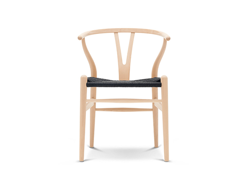 CH24 Wishbone Chair - Black Paper Cord
