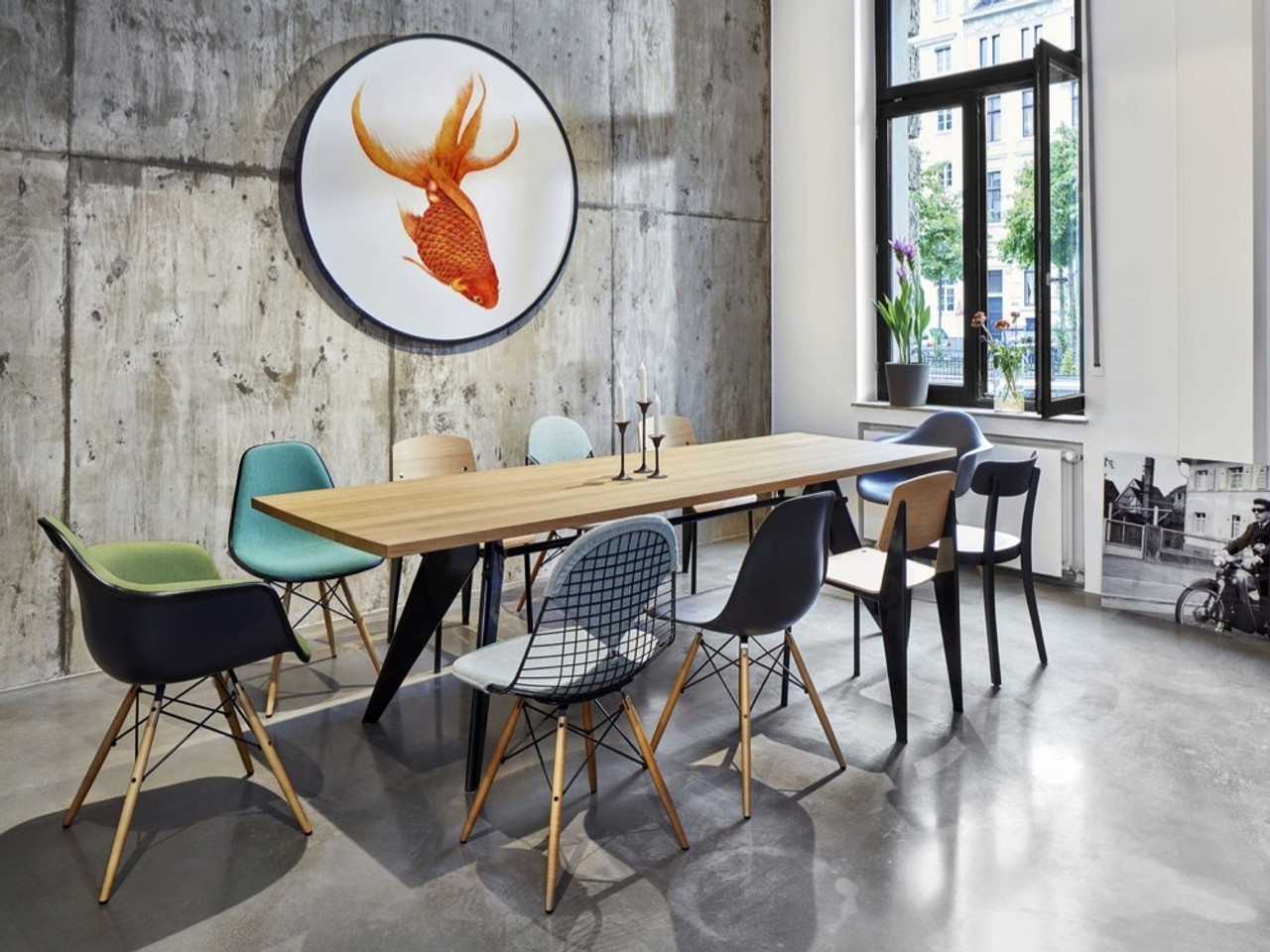 Vitra Eames DAW Plastic Armchair Fully Upholstered by Charles & Ray Eames