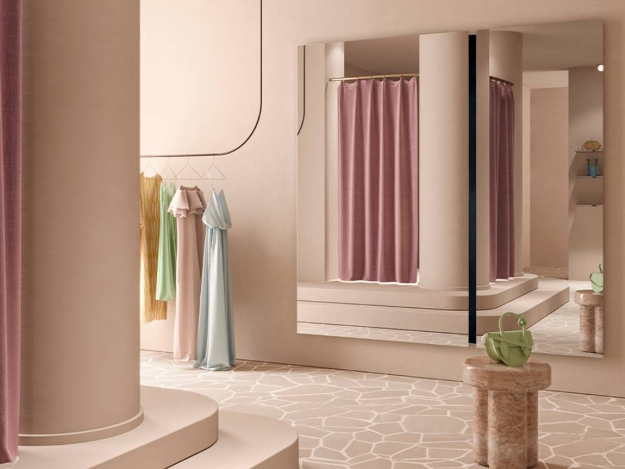 Luna Black Rectangle Mirror