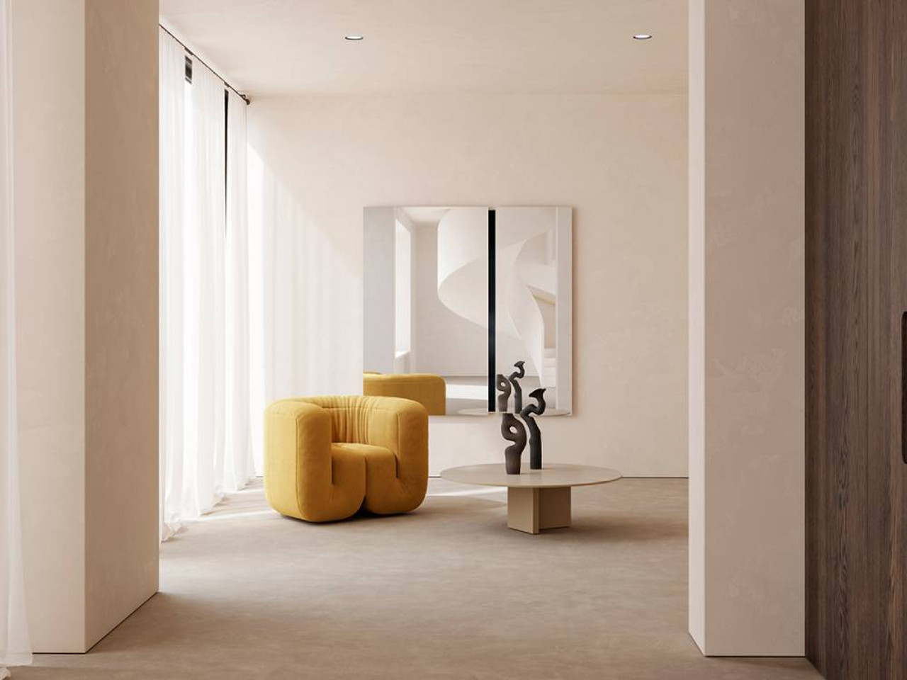 Luna Black Rectangle Mirror