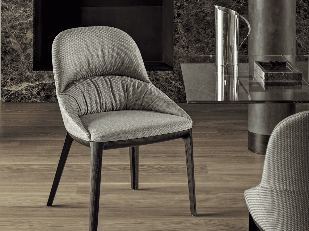 Queen Dining Chair - Wood Legs