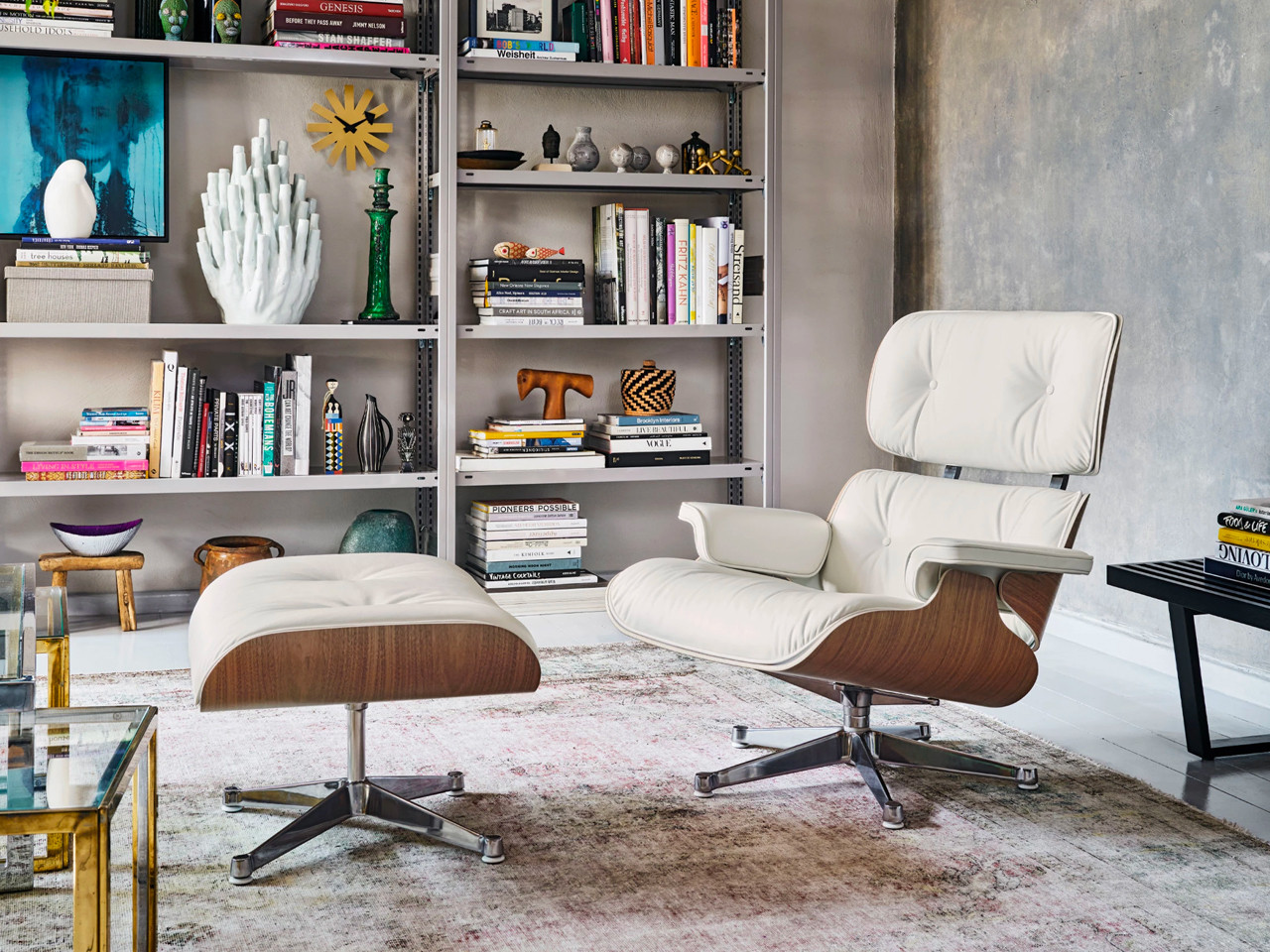 Eames Lounge Chair - White Walnut