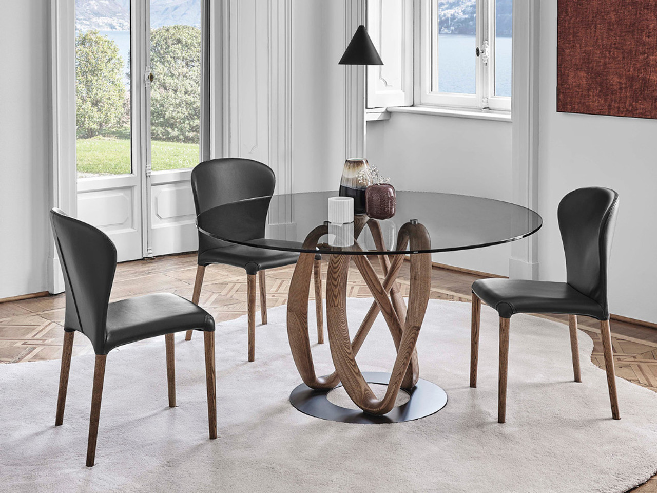 Infinity Round Glass Dining Table