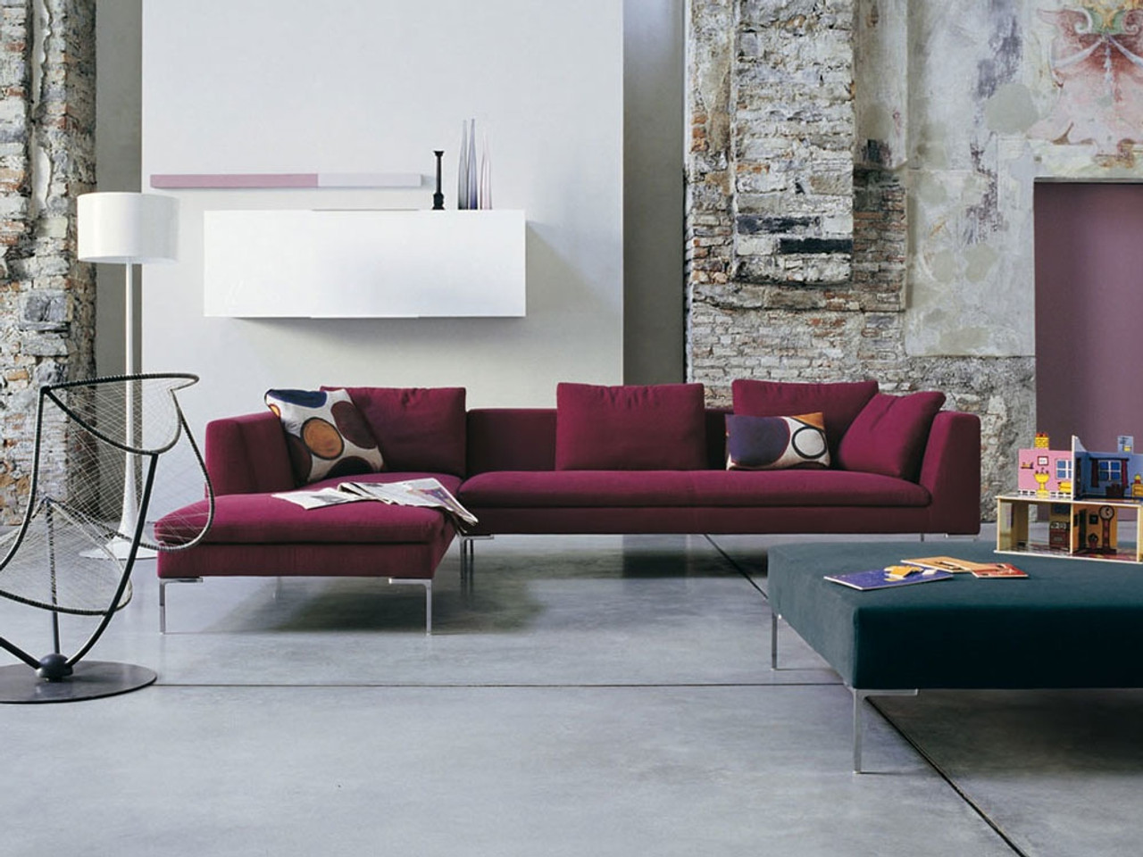 B&B Italia Charles Pouf by Antonio Citterio