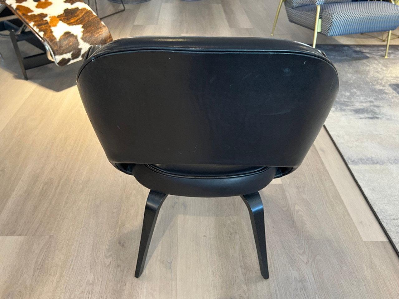 Executive Chair with Arms - Ebonised Oak