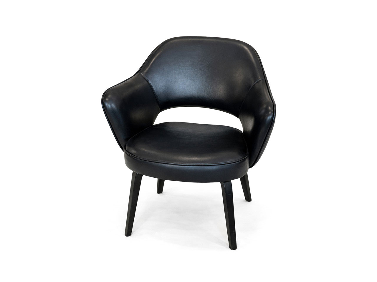 Executive Chair with Arms - Ebonised Oak