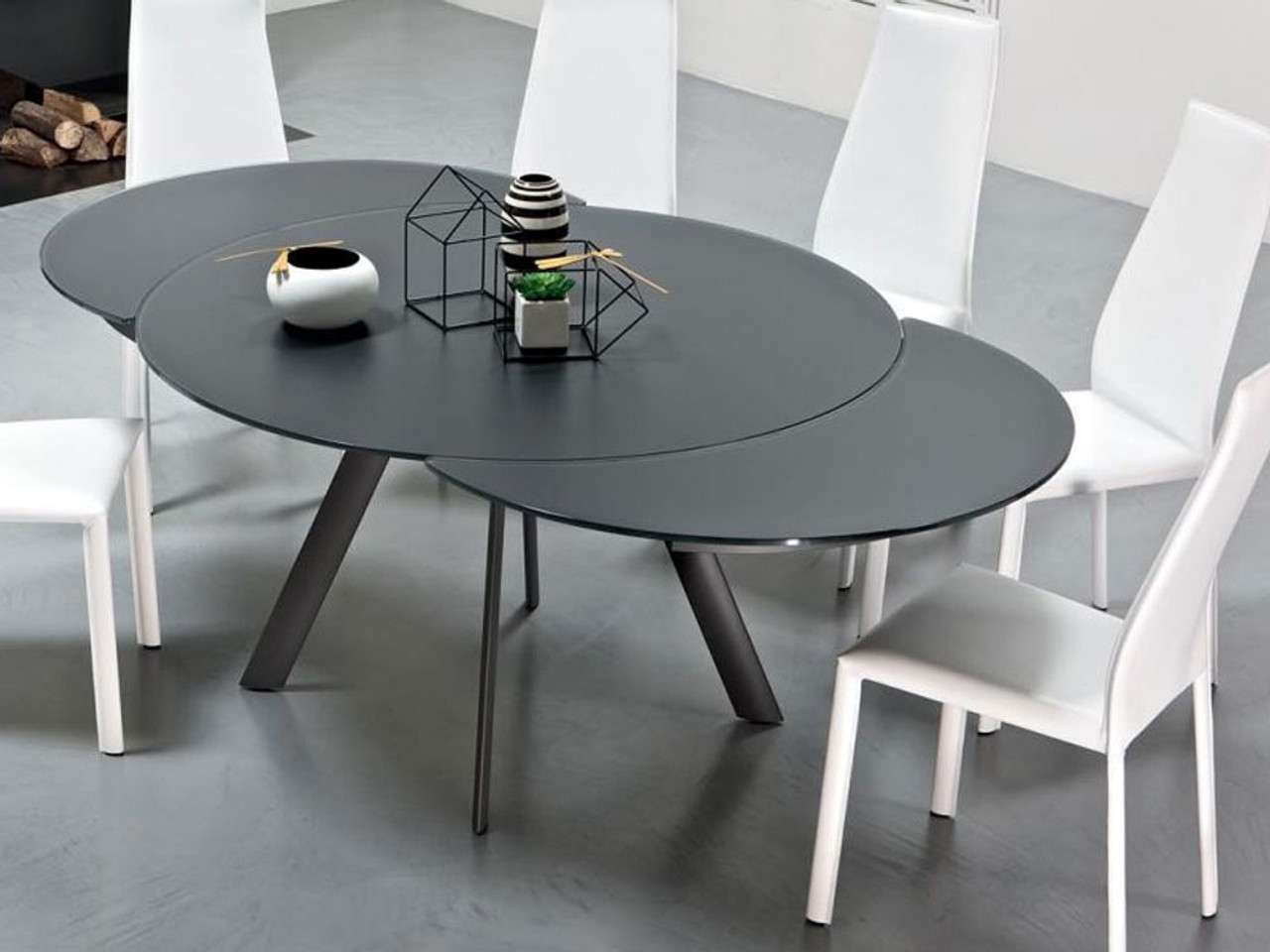 Bontempi Casa Giro Extendable Dining Table - 4 Legged Base