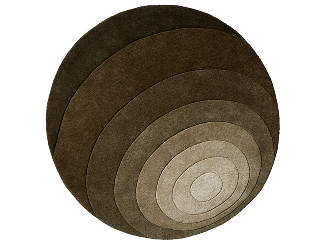 Luna Dark Green Hand Rug by Verner Panton