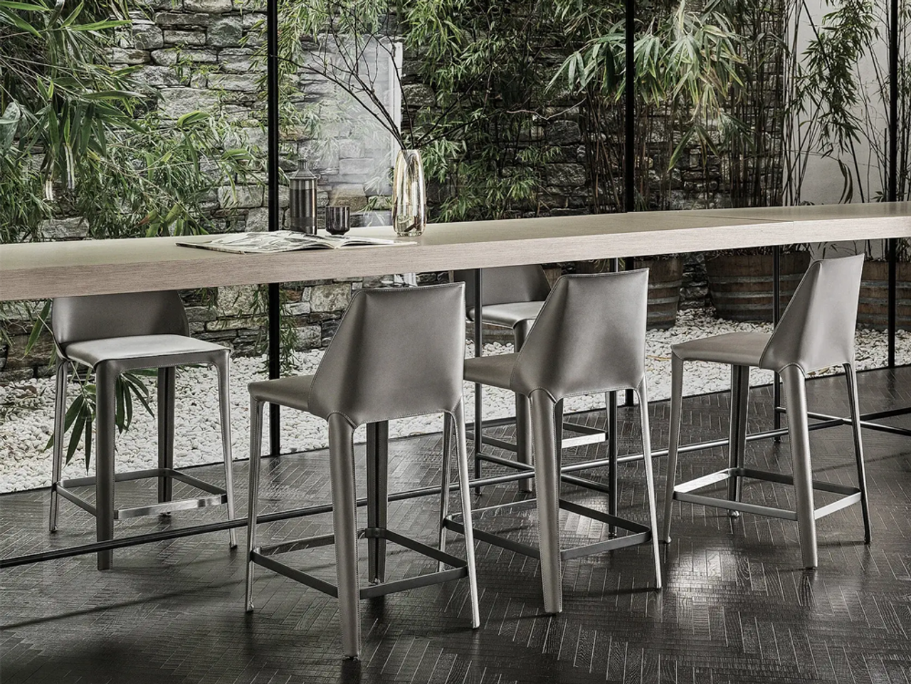 Isabel Leather Barstool