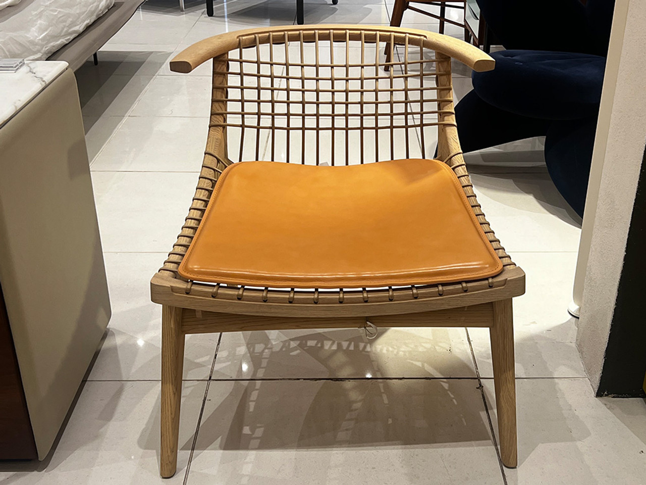 Klismos Lounge Chair - Natural Oak