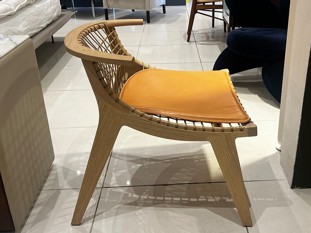 Klismos Lounge Chair - Natural Oak