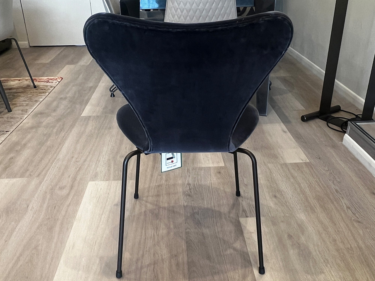 Series 7 Dining Chair - Grey Blue Velvet