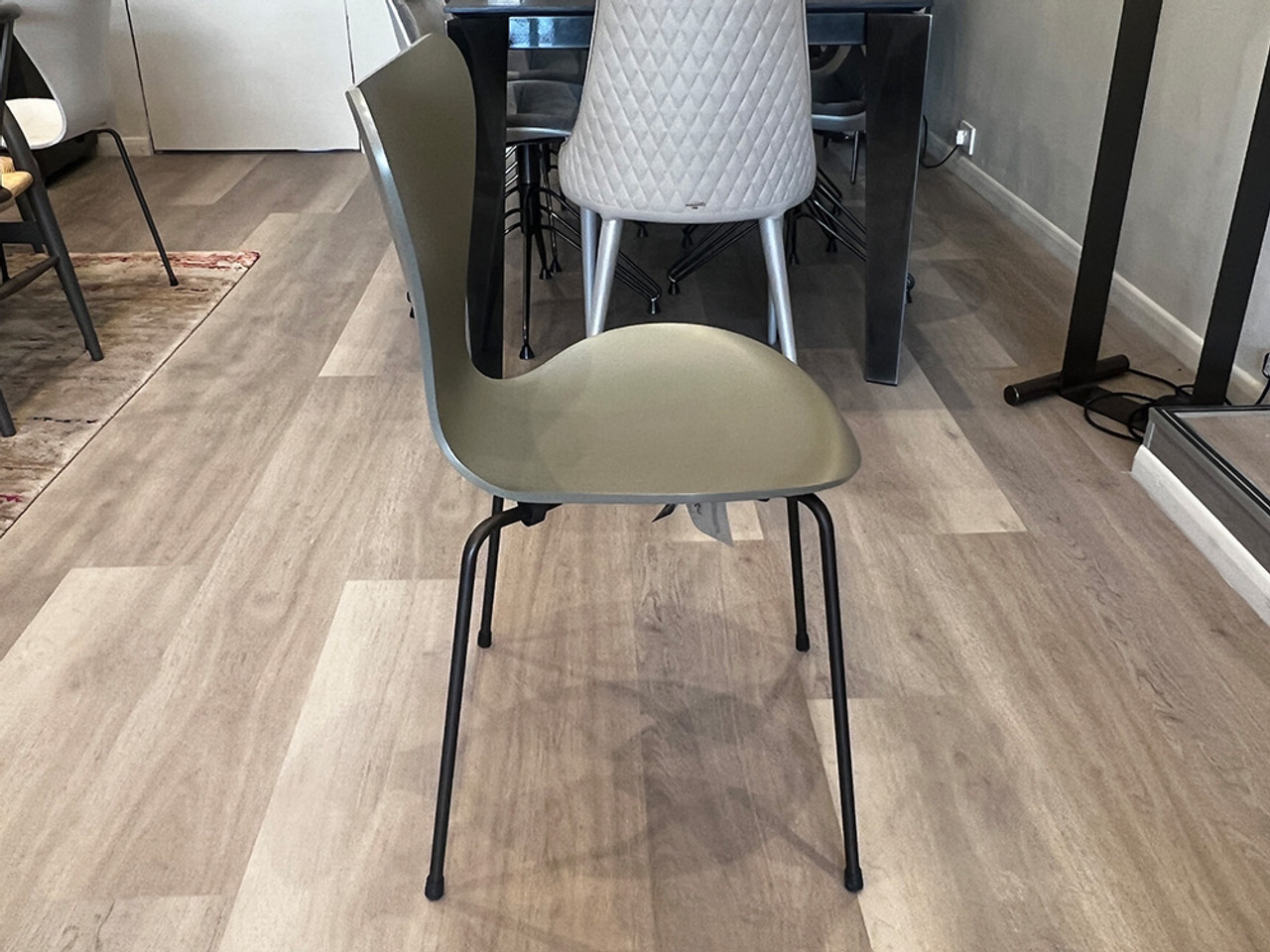 Series 7 Dining Chair - Olive Green Coloured Veneer