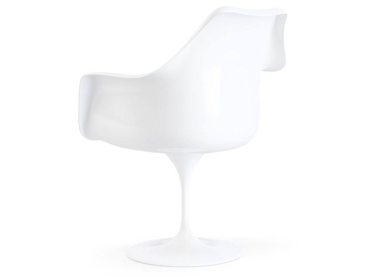 Knoll Saarinen Tulip Chair with Arms - White by Eero Saarinen