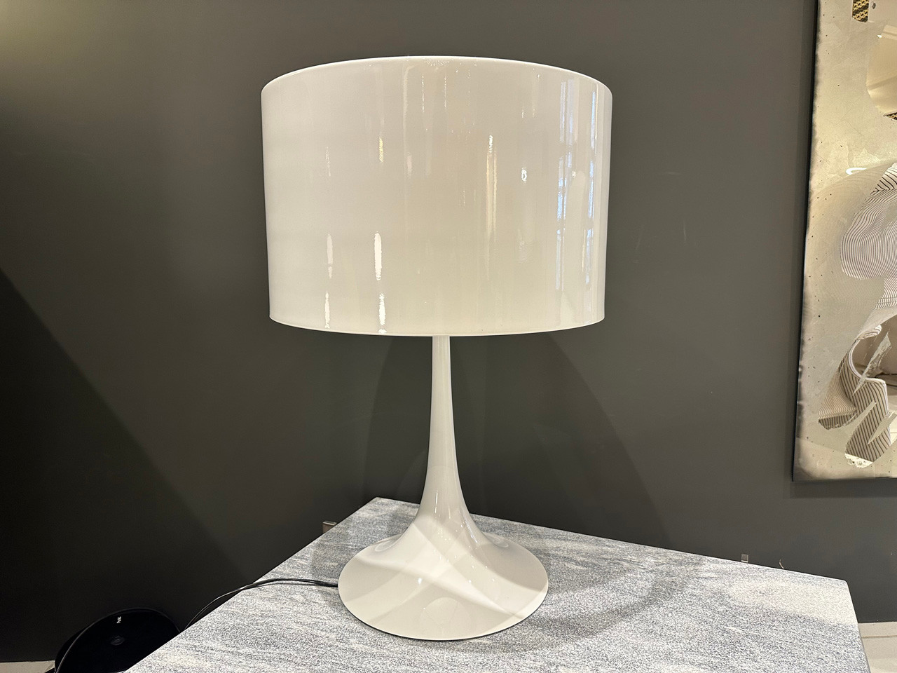 Spun Table Lamp - White