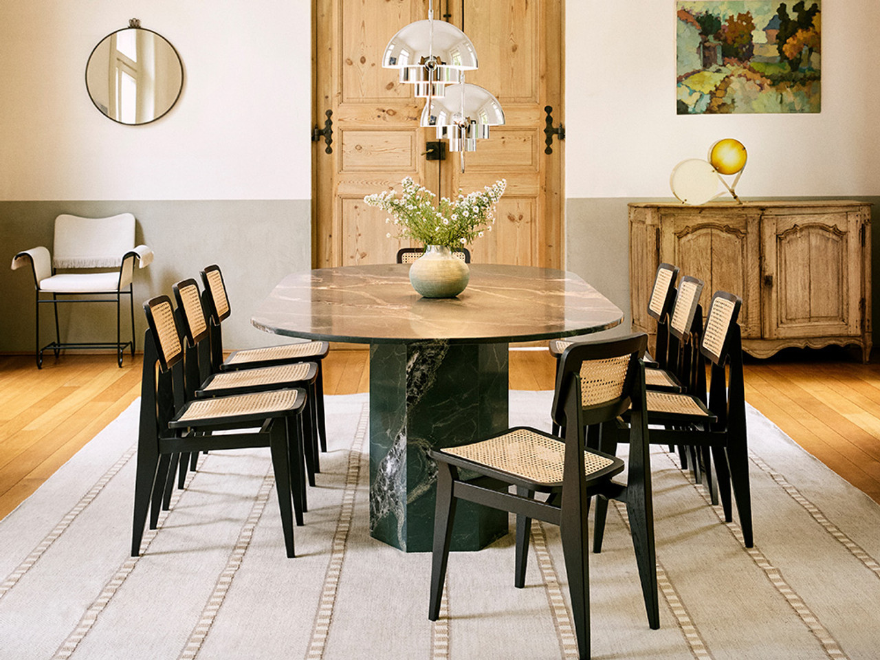 Epic Outdoor Elliptical Dining Table - Botanic Green Quartzite