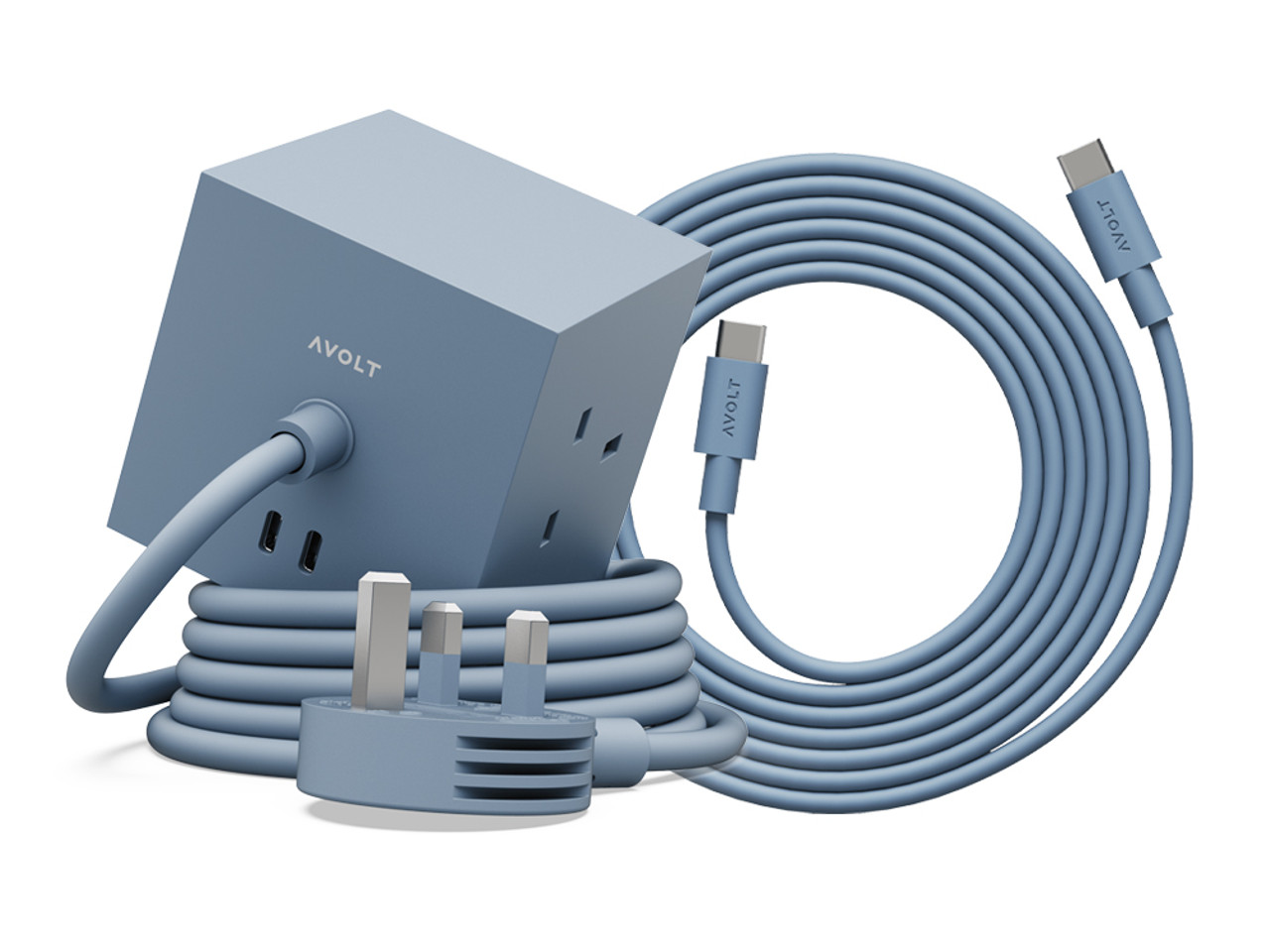 Square 1 USB-C Extension Lead Set - Shark Blue