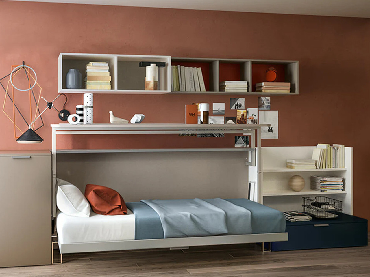 Cabrio In Wall Bed with Desk