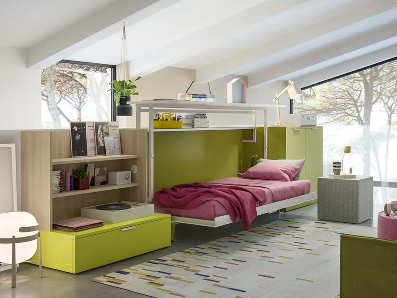 Cabrio In Wall Bed with Desk