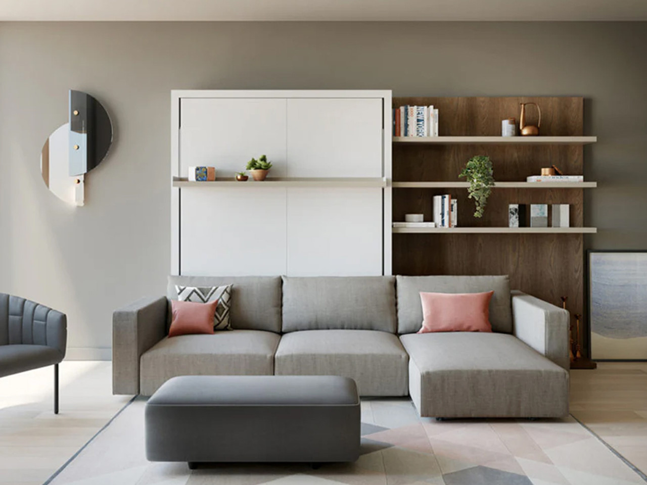 Swing Sectional Sofa with Bed
