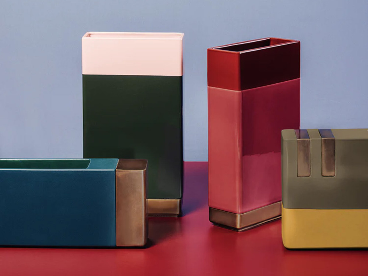 Bordeuax Brass Tall Vase - Equilibri Collection