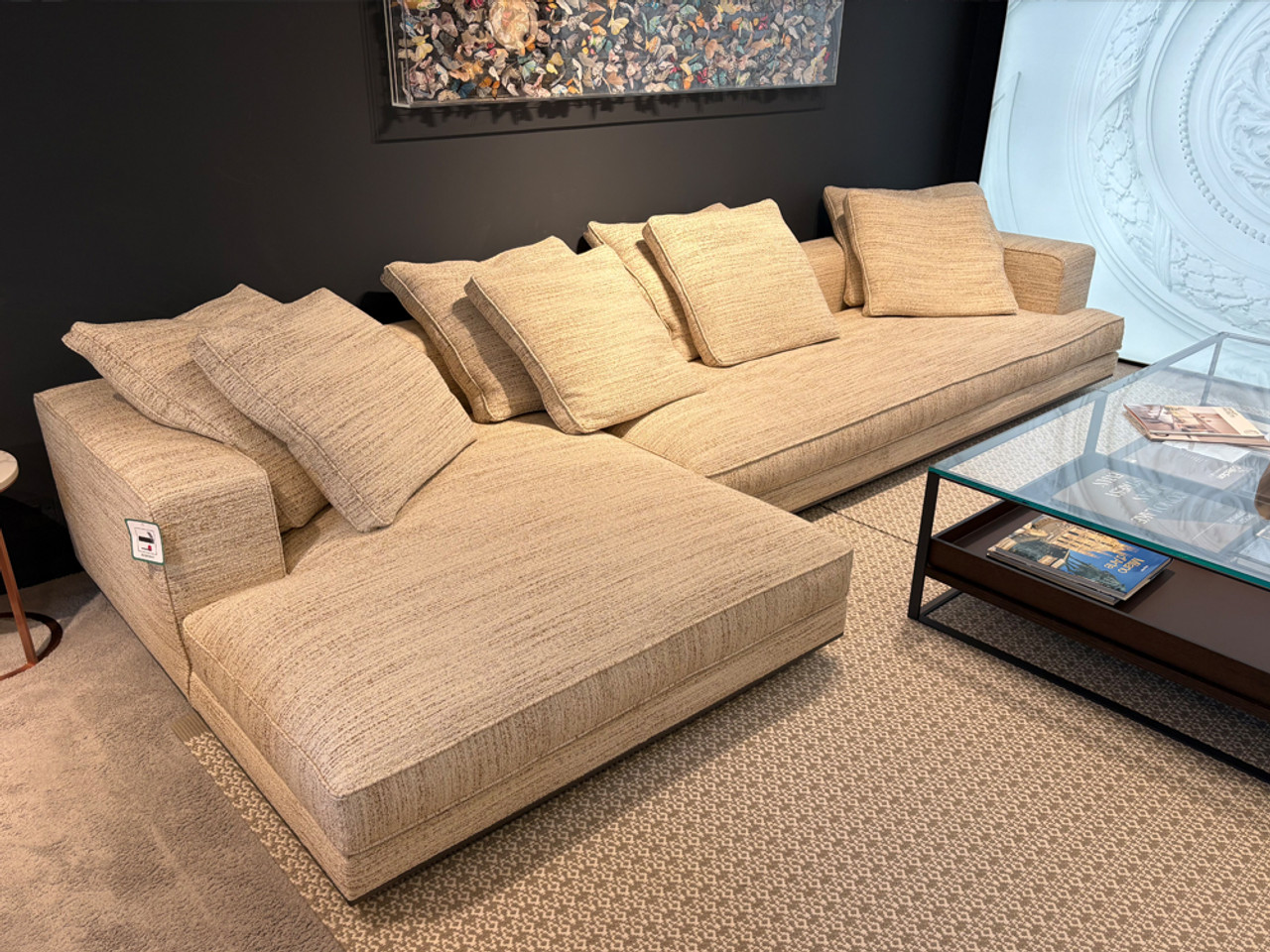 Arbiter Modular Sofa with Chaise - Diana Rope Woven Fabric 